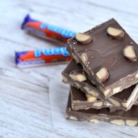 Fudge Slice traybake recipe from Baking with Granny. Chocolate, fudge and biscuits, perfectly combined to make this family favourite.