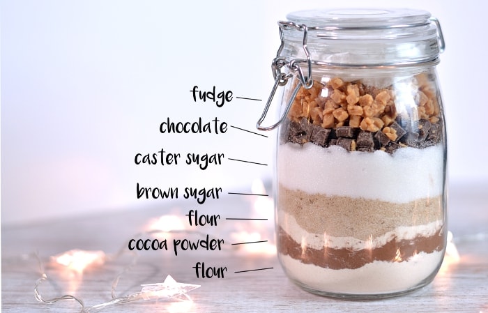 Chocolate Fudge Brownies in a Jar