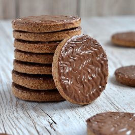 Chocolate Digestives biscuit recipe from Baking with Granny.