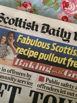 Baking with Granny feature in the Scottish Daily Mail newspaper.