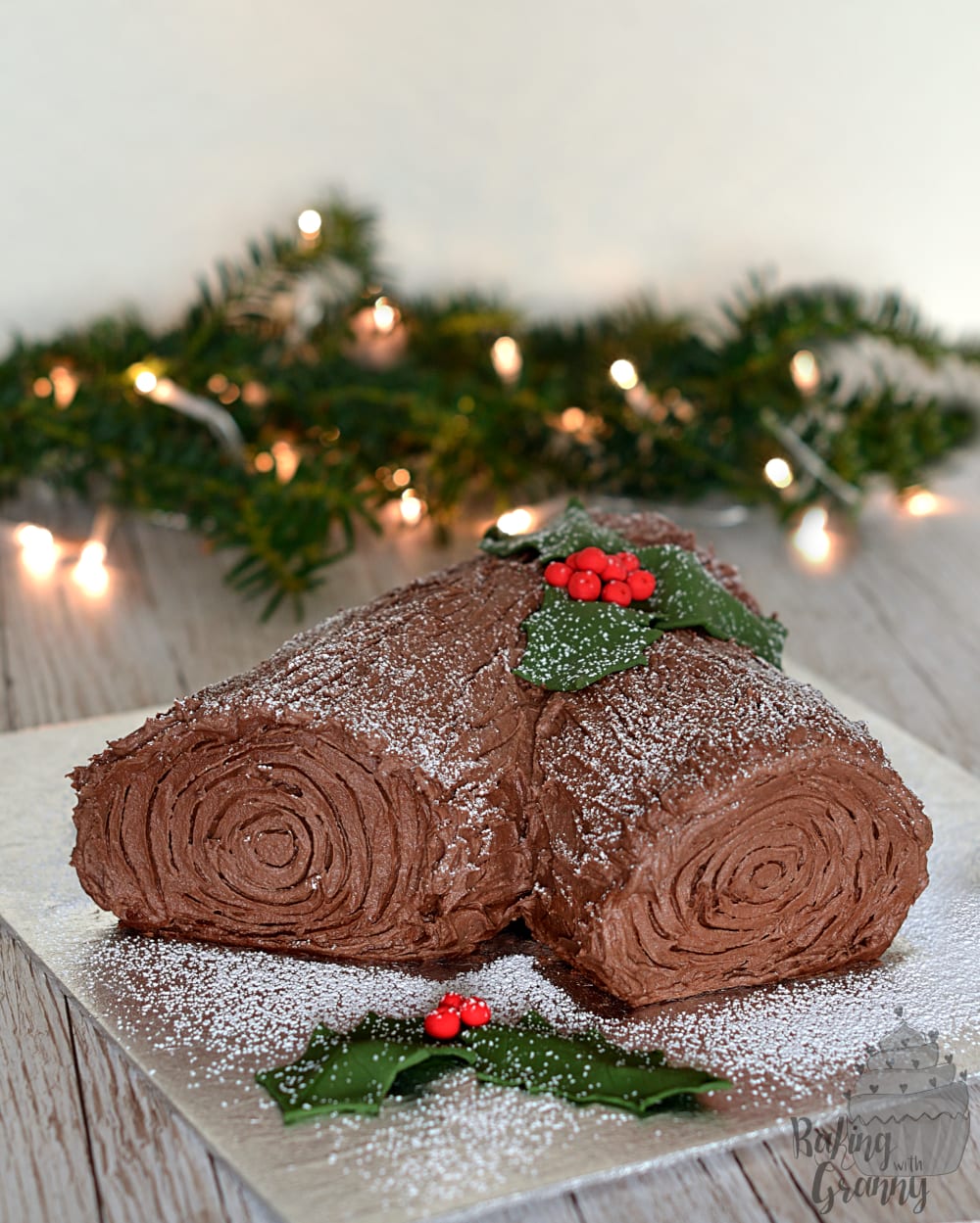 Yule Log - Traditional chocolate yule log recipe for Christmas.
