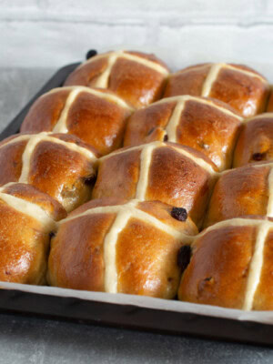 Hot Cross Buns recipe from Baking with Granny. No-frills, easy and traditional.