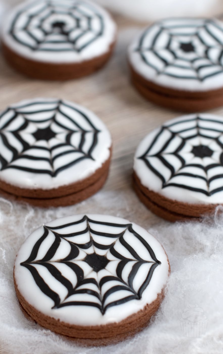Spider web cookies recipe.