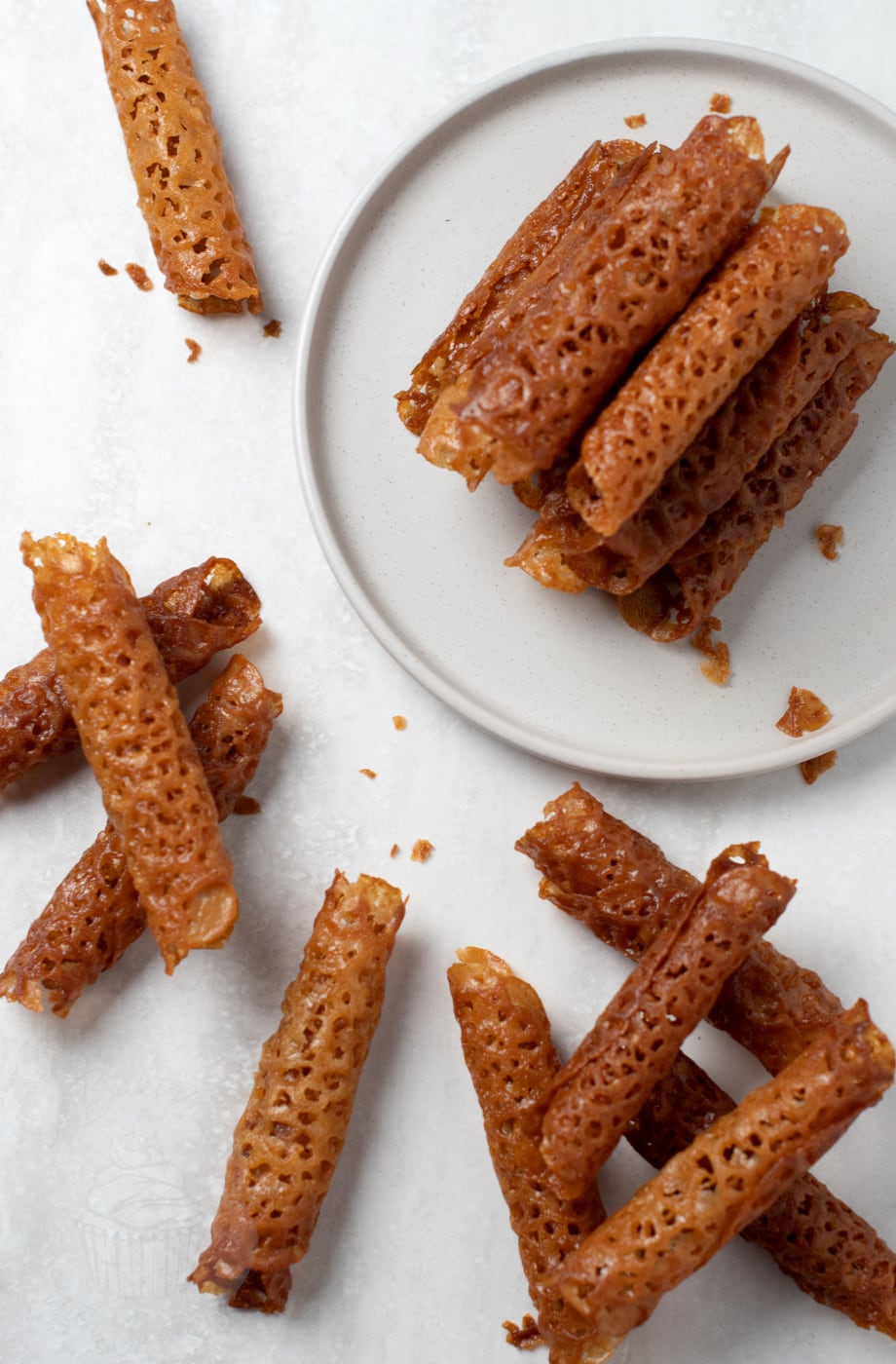 Brandy Snaps recipe from Baking with Granny. Sweet, lacy, crunchy biscuits.