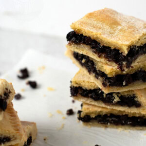 Fly Cemetery, also known as Currant Slice. Traditional British recipe, from Baking with Granny.