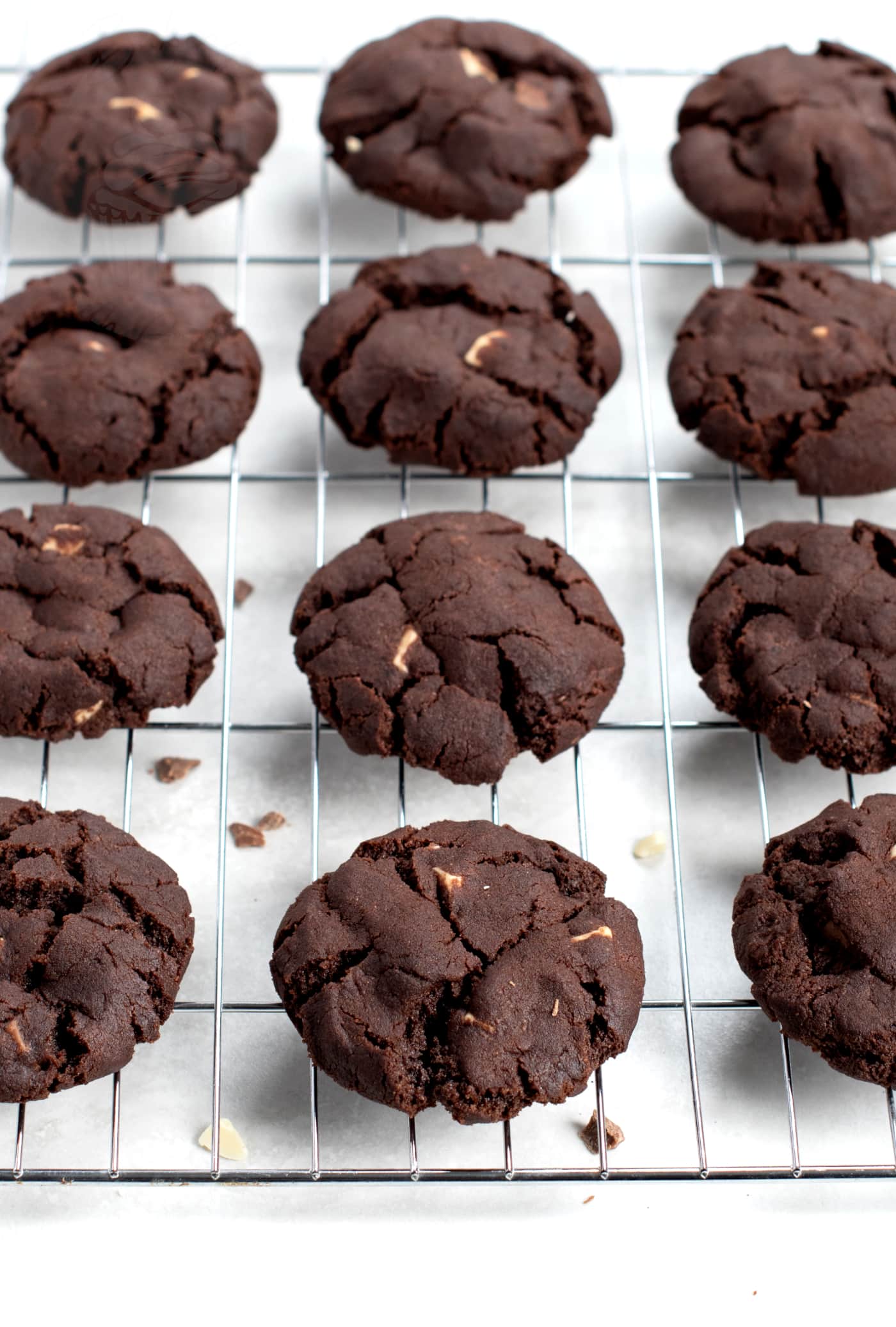 Triple Chocolate Cookies recipe from Baking with Granny. Easy chocolate cookies, with white chocolate, milk chocolate and dark chocolate.