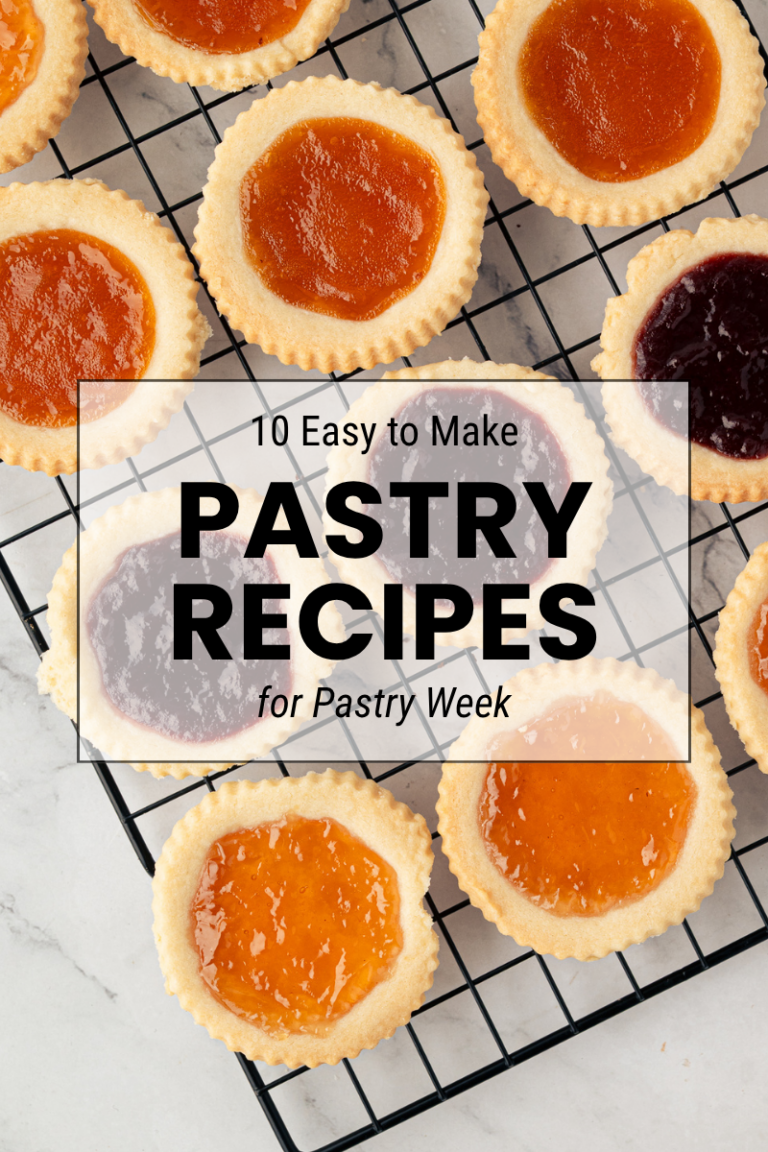 Jam tarts with text reading “10 Pastry Week recipes”.